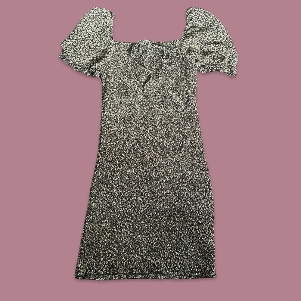 Floral scrunch style babydoll bodycon dress
